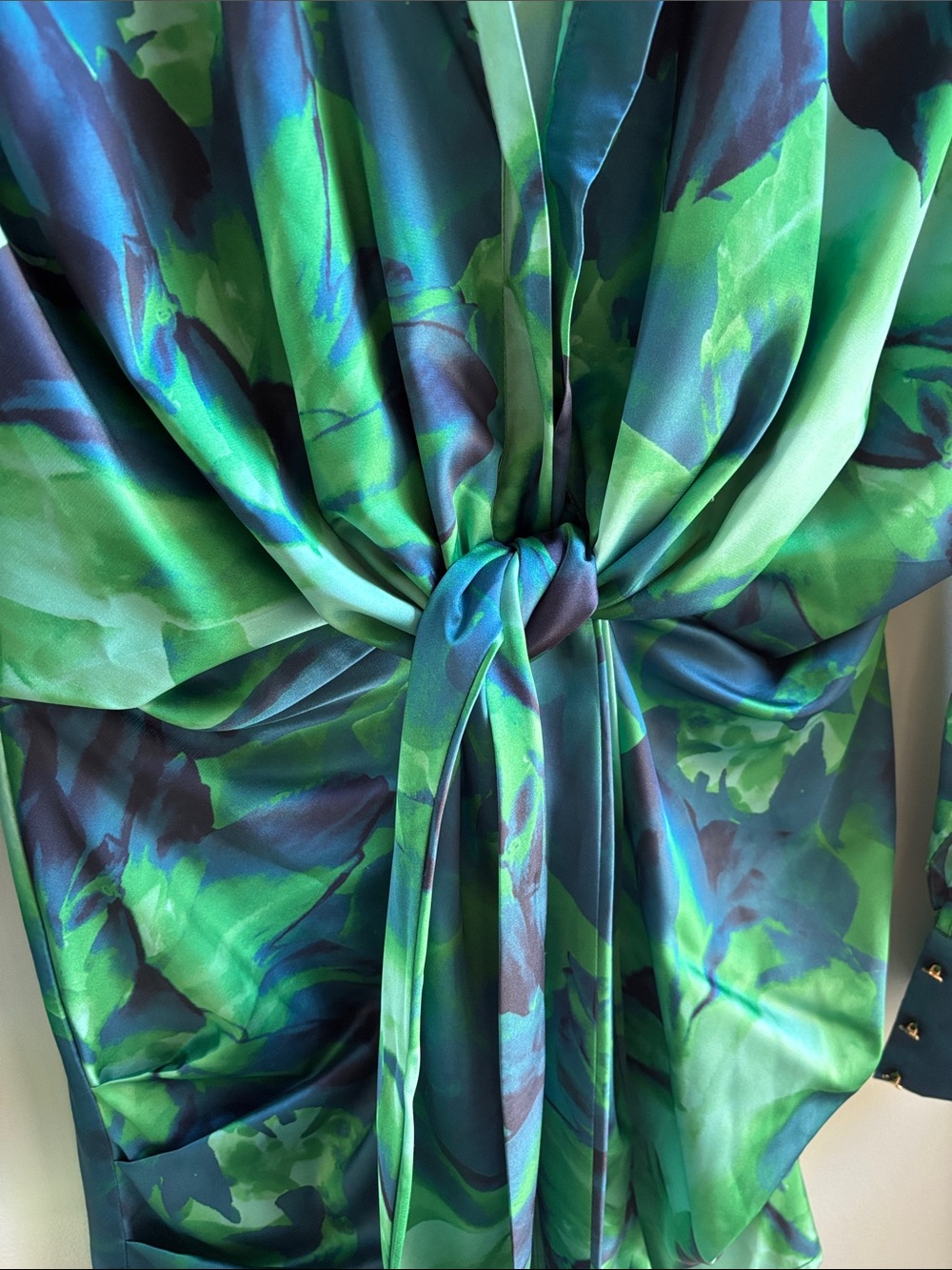 Runaway The Label Ruby Calista Green Tie-Front Mini Dress - Picture 5 of 9
